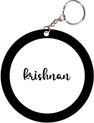 SY Gifts krishnan Name Black Keychain Key Chain