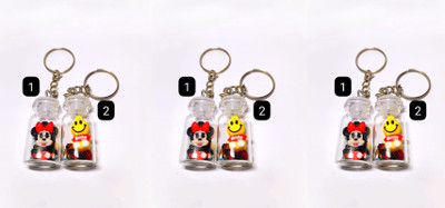 SHIVRAJ Pack of 6 mini decorative high quality adorable key chains for bikes cars homes Key Chain