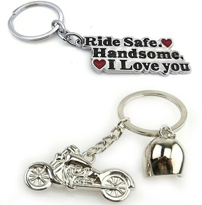 Virom Ride safe & Bullet Bike with Helmet Keychain Metal Keyring for Car,Bike Key Chain