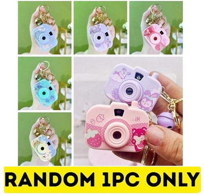 Meeko.com Cute Cartoon Camera Keychain Image Slide Show Toy for Kids PACK OF 1 Key Chain