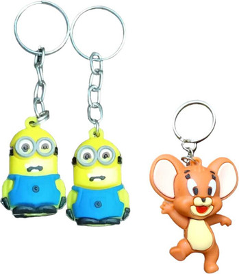 LDM New style minion rubber Key Chain & Cute 3D Jerry Cartoon Keychain Key Chain
