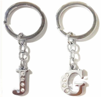 Newview Stylish J G Letter Simple Alphabet Key Ring keychain Key Chain Key Chain