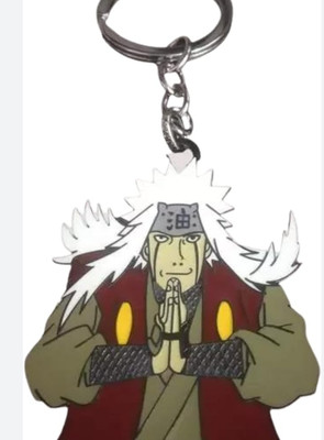 WHITE POPCORN Anime Character Naruto Jiraiiya Metal Keychain Key Chain