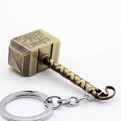 gtrp key Chain-key-Thor-Hammer-Avengers-Superhero-Gold-Metal-Ring Key Chain