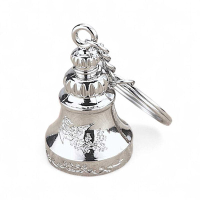 trust style interiors Sliver Bell Metal KeyChain For Blessings and Good Luck For Car Bike, Bags Key Chain