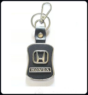 BBG BBG_HONDA leather imported key ring chrome car logo Key Chain-A Key Chain
