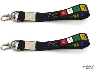 Newview Tibetan Prayer Julley Flag 7 inch Lanyard Fabric Tag For Riders Key Chain Key Chain