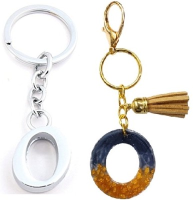 MOREL O ALPHABET METAL & RESIN KEYCHAIN FOR CAR, BIKE, SCOOTY, HOME, OFFICE Key Chain