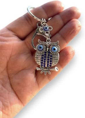 Auto Emporium Hub Stone Owl Evil Eye Keychain Key Chain