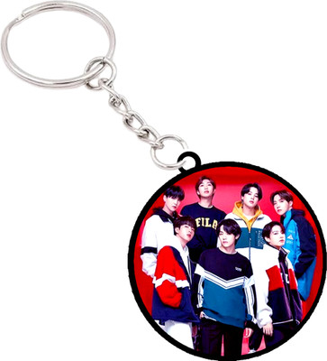 VINODHANA BTS Keychian / Round Shape Douple side printed (02) Key Chain