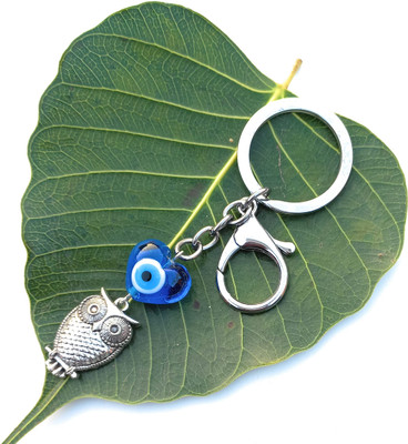 Kumar Handicraft Evil Eye Keychain Protect Negative Energy Buri Nazar Heart Shape Key Chain
