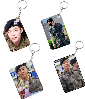 DFLEXPRINTS bts armay jimin wooden keychain (pack of 4) Key Chain