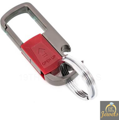19th July Jewels Stylish Hook Locking Metal Carabiner Double Ring Hook Metal Key Chain Key Chain
