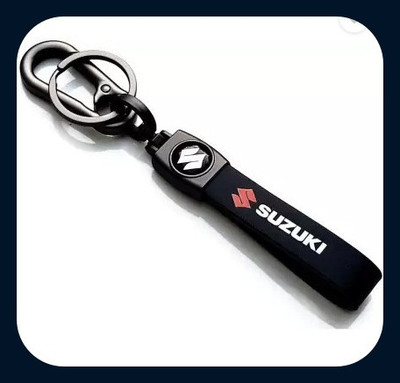 GIKH Maruti Suzuki Heavy Duty Excellent Quality Key Ring -Metal/Leather-Keychain Key Chain