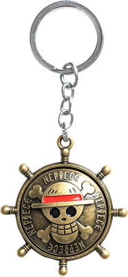 RainSound Onepiece Anime Ship Steering Wheel Rotating Key Chain