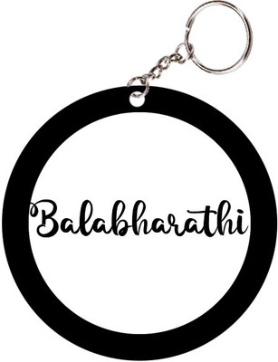 SY Gifts Balabharathi Name Black Keychain Key Chain