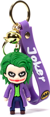 Daiyamondo World Famous Joker Silicon 3D Rubber Keychain For Bag Charm Bike Car Keychain Key Chain
