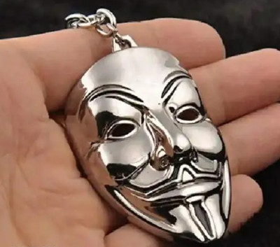 WOJJOY Money Heist & V for Vendetta Face Mask Metal Keychains Key Chain