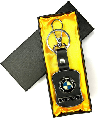 FLAMBE bmw R Leather box Car Keychain Genuine Leather Key Chain