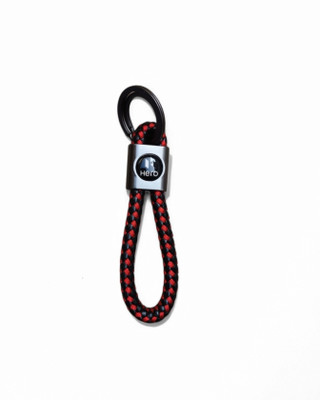 JNV Handwoven Leather Keychain Compatible With HERO Bikes Key Chain