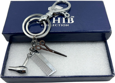 Sahib Collection Barber Set with P Hook Key Ring for Car Bike Office Bag Keys | Pack-1 Key Chain