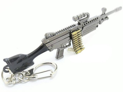 gtrp key Chain-Pubg M249 Gun Key Chain bleck Key Chain