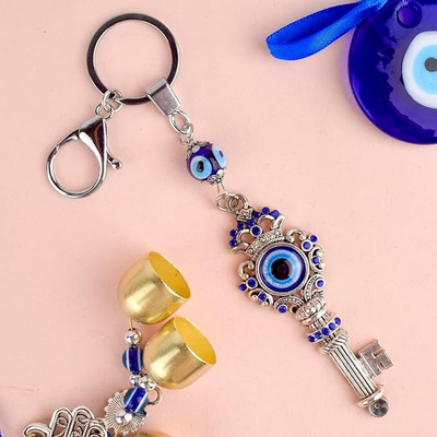 Satvik Lucky Evil Eye Open Door Key chain for Protection and Good Luck Key Chain