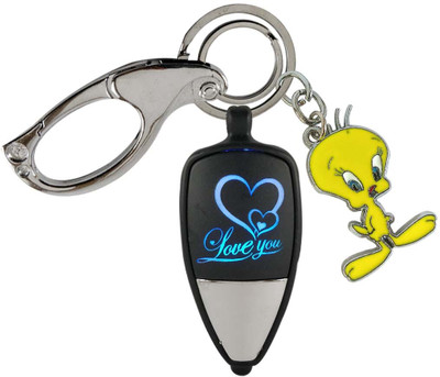 HANDSOME ISK Love U Multicolor Light With Beautiful Tweety Locking Lock Key Chain