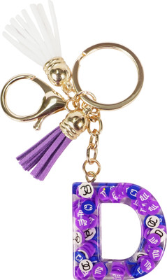 CRAFT STUDIO Fruit slices Resin Alphabet D Initial letter keychain for Boys & Girls Key Chain