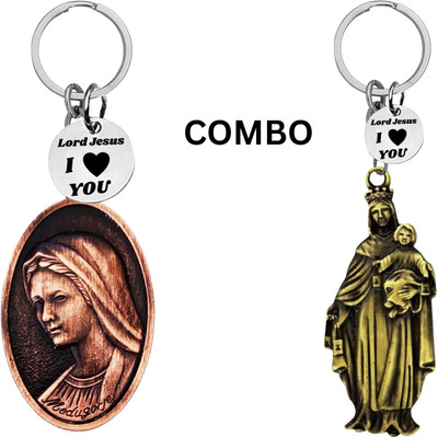 The Men Gift Lord Jesus Keychain Combo– Sacred Heart Religious Keyring Set ShivkeyCom641-654 Key Chain