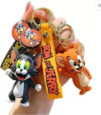 travooz 3D silicone Tom Cat Toy Keychain Key Chain