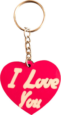 dk printing N-I love you printed heart shape cute woodan keychain for lover Key Chain