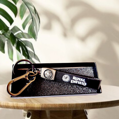 SSAppliances Royal Enfield Genuine Leather Keychain – Rugged Style for True Riders Key Chain