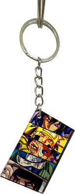 Weeb Corner Naruto Collage Keychain – Naruto, Sasuke, Itachi, Obito & Kakashi Key Chain