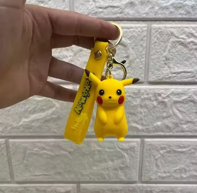 World Gift Mart Cute pikachu Pokemon 3D Keychain |cute keyring & Quirky Bag Charm Key Chain