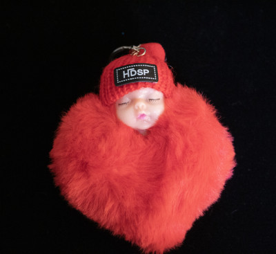 GLAMORSTYL red heart sleeping doll Key Chain