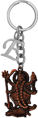 M Men Style Hindu Deity Powerful Goddess Maha Kali Initial Letter Alphabet - E SKey2022447 Key Chain