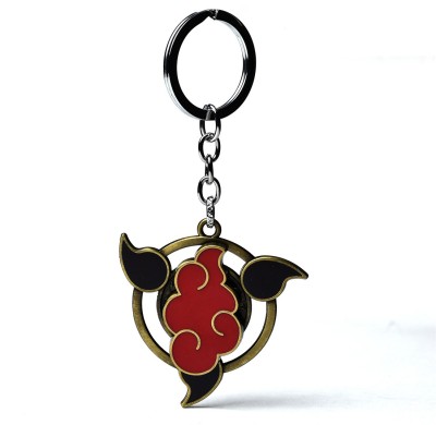 Daiyamondo Naruto Akatsuki Cloud With Eye Of Sharingan Rotating Metal Keychain Key Chain