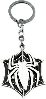 Buko Superhero Metal Anti-Rust Keychain - Wheel Spinning Rotating Design Spiderman Key Chain