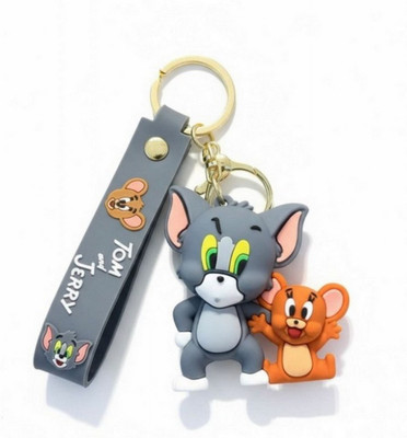 K3NTERPRISES Tom and Jerry Cartoon Keychain Soft Rubber Accessories Key Chain