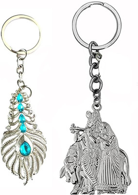 Meeko.com Radha Krishna and OMG key chain 002OLK Key Chain