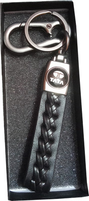 MISMIL TATA keychains with hook black leather Key Chain