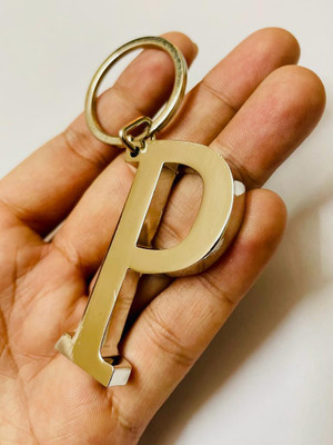 GKM Trendy Alphabet P high quality heavy latest design keychain for cars/bikes Key Chain