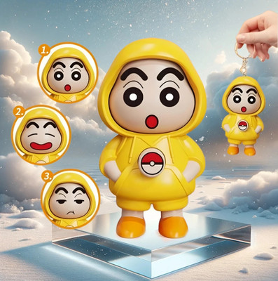 Glamezone Face Changing Doll Key Holder - Key Holder 3D Cartoon Character Key Chain