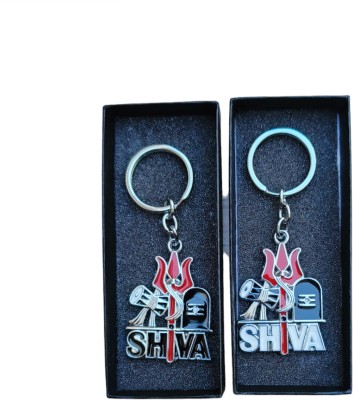 MYV Combo Of Mahadev Trishul Damru Pindi Shiva Metal Keychain (Multicolour) Key Chain