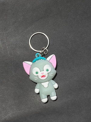 sky enterprises 3D Cat Panda Teddy Bear 3 D White Rubber Keychain Key Chain