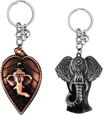 The Men Gift Lord Ganesha Om Metal Key Ring Keychain for Car, Bike & Office Shivkey592-616 Key Chain