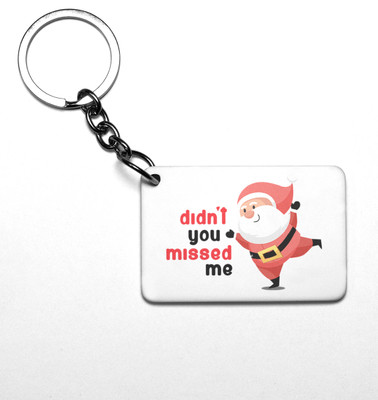 NarayaniCollectionss Did You Miss Me Santa: Best Christmas Printed KeyChain Key Chain