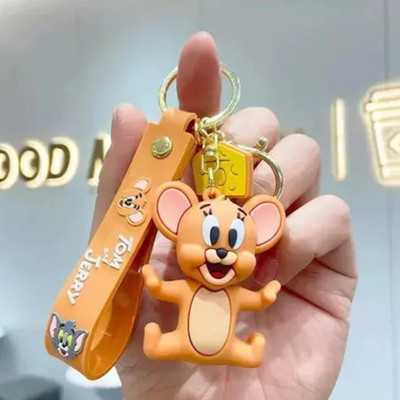 Leekwaar Adorable Jerry 3D Keychain – High-Quality Silicone, Durable Keyring Key Chain