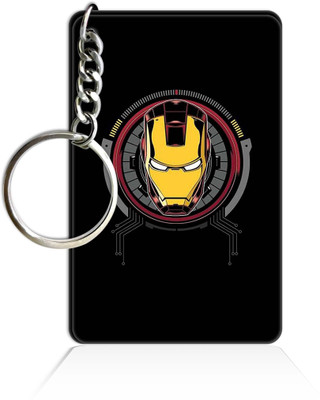 Party Gift Printed Wooden Rectangle Hero key ring Keychain PGRQ255KY (50) Key Chain